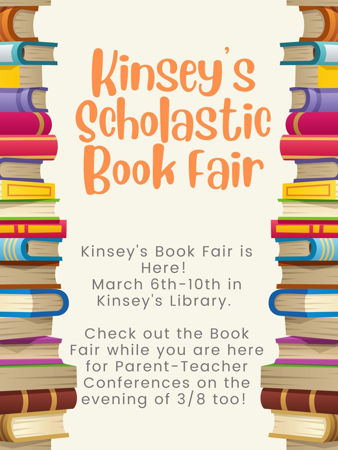  Please join us in the Library for this year's Book Fair!